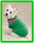   Dog Sweater Green/Argyle Chihuahua Yorkie Poodle Shi tzu Maltese coats