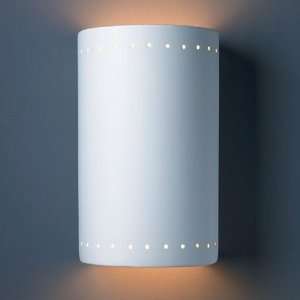   Open Top ADA Cylinder w/ Perforations Wall Sconce: Home Improvement
