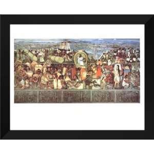  Diego Rivera FRAMED 26x32 Great City Of Tenochtitlan 