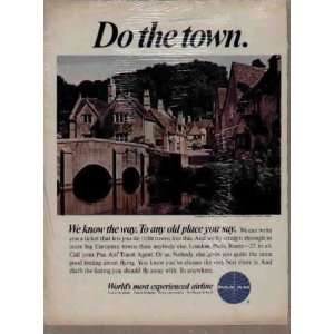   lovely Wiltshire Castle Combe  1967 PAN AM / PAN AMERICAN ad