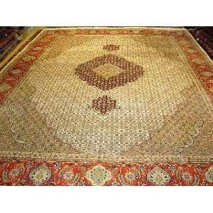   9x12 Hand Knotted Tabriz/Mahi Persian Rug   98x129