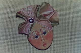 Venetia pattern for an Art Deco doll face brooch  