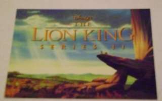RARE MINT PROMO CARD DISNEYS LION KING SERIES II NO #  