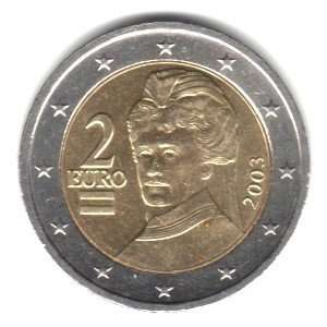  2003 Austria Bi metallic 2 Euro Coin KM#3089: Everything 