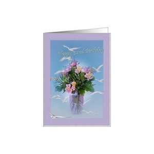  92nd Birthday Card with Flowers, Gulls, and Terns Card 