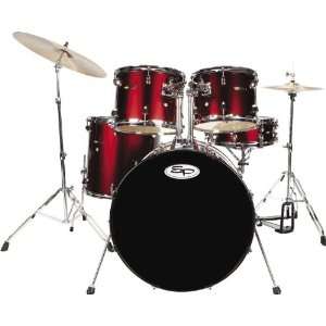  Sound Percussion 5 Piece Drum Shell Pack Wine Red: Musical Instruments