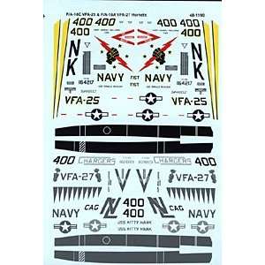    F/A 18 A/C Hornet VFA 25, VFA 27 (1/48 decals) Toys & Games
