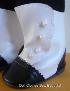 2Tone High Button Boots fit American Girl Samantha Doll  