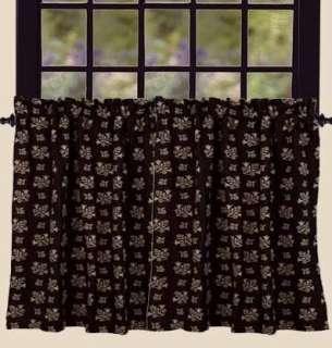 pr) Kensington Floral Lined 72W x 36L Window Tiers  