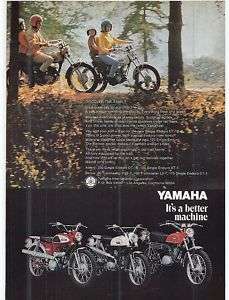 RARE 1969 Yamaha 250 Single Enduro DT 1B Motorcycle Ad  