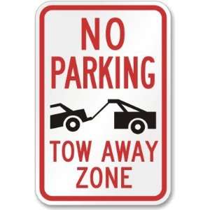  No Parking Tow Away Zone (tow truck symbol) Engineer Grade 