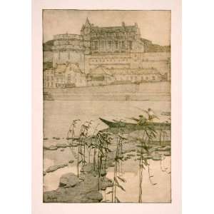  1906 Print Chateau Amboise France Castle Indre Loire 
