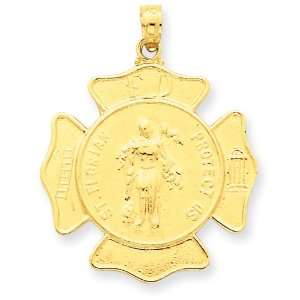  14k Large St. Florian Badge Pendant Jewelry