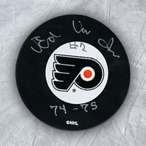  ED VAN IMPE Philadelphia Flyers SIGNED Hockey PUCK Sports 