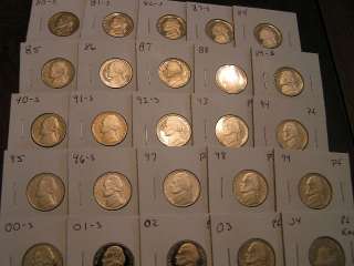 1968 to 2011 PROOF Jefferson nickels set/collection  