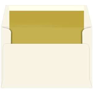  A9 Lined Envelopes   Bulk   Ecru Gold Lined (500 Pack 