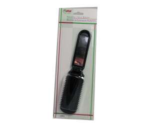Folding Hair Brush With Mirror Compact Pocket Size 061541043925  