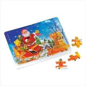  Santas Sleigh Wooden Tray Puzzle   Style 38928: Home 
