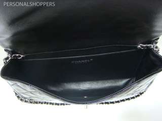 LOVELY CHANEL 2011A PATENT LEATHER BLACK TIMELESS FLAP CLUTCH BAG 