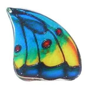   Red Eye Butterfly Wing Decoupage Wood Pendant Arts, Crafts & Sewing