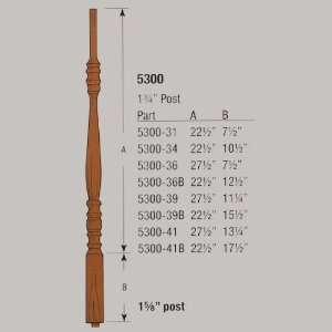  Solid Red Oak Wood Balusters  41inch 27 1/2inch 13 1/4inch 