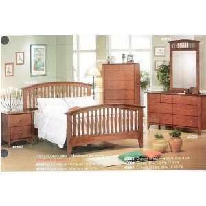   mission style cherry finish wood bedroom set: Home & Kitchen