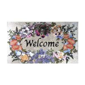  Huffco Santa Cruz Floral Welcome Entrance Mat (SCWE3FW 