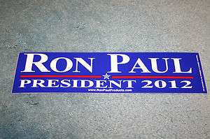 Ron Paul Official 2012 President Campaign Bumper Sticker  