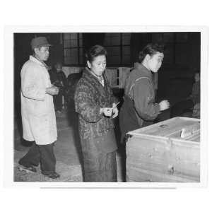  Japanese women vote,1946,Ballots,Tokyo,Polling Place