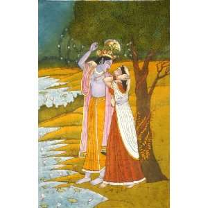  Radha Krishna   Batik Painting On Cotton