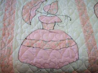 GREAT APPLIQUED SOUTHERN BELLE CUTTER QUILT #E50  