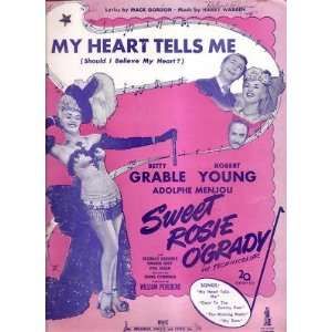  Sheet Music My Heart Tells Me Betty Grable Robert Young 