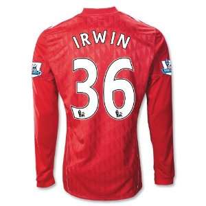  Adidas Liverpool 10/11 IRWIN Home LS Soccer Jersey Sports 