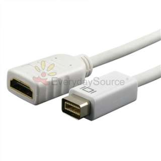 10 HDMI Cable+Mini DVI to HDMI Adapter M/F For MacBook  