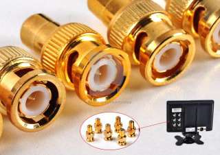6PCS Gold BNC Male to RCA Female Converter Adapter for LILLIPUT 