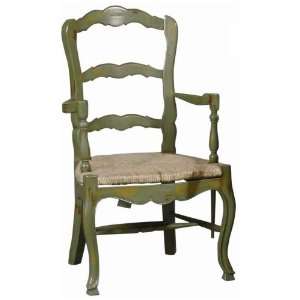  Set of Two Country French Ladderback Arm Chairs: Home 