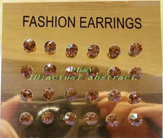 wholesale144xCzech rhinestone crystal earring &display  