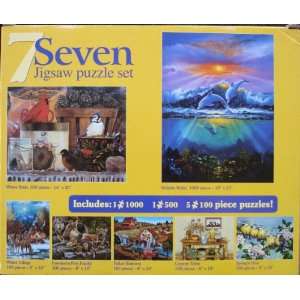  7 Seven Jigsaw Puzzle Set: Toys & Games