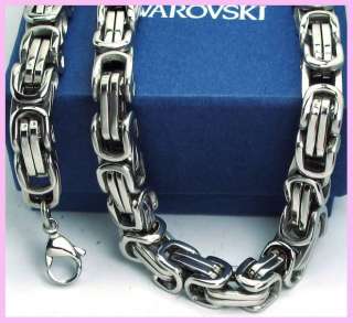 22 Heavy 120g 8mm Stainless Steel Box Chain Necklace  
