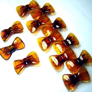 ADDL Item FREE SHIPPING 12 pcs brown bow tie Acrylic hair clamp clips 