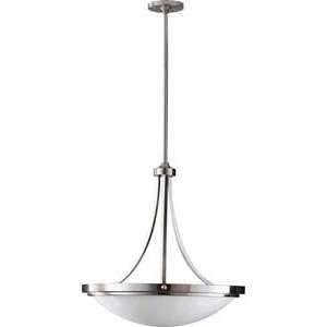  Murray Feiss F2583/3BS Perry Brushed Steel Pendant: Home 