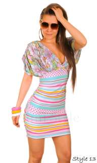 New! ♥ Gorgeous ♥ Multi Colour Stripe Dress ♥ Hot Colours 