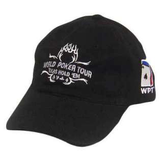 WORLD POKER TOUR WPT BLACK GREY HAT CAP TEXAS HOLD EM  