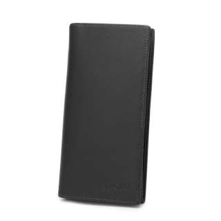 Mens Fashion Series Leather Long Wallet Black new A235  