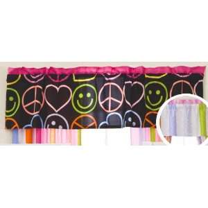  Little Miss Matched Peace Love Reversible Valance: Home 