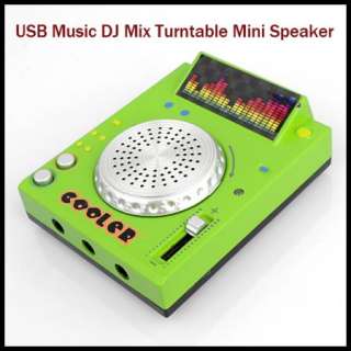 Mini Portable USB Music DJ Mixer Turntable MP3 Speaker  