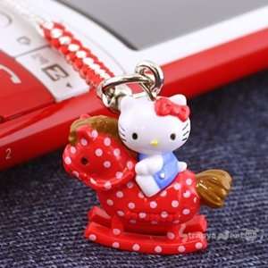   Hello Kitty Strawberry Sweet Red Phone Strap (Horse): Electronics