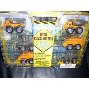  Road Construction Toy Set 6 Toys in case Toys & Games