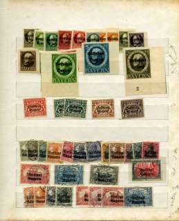 GERMANY BAVARIA/BAYERN; 1850 1920s fine mint/used ACCUMULATION on 