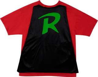 New Licensed DC Comics Batman Robin Costume With Cape Adult Shirt S 